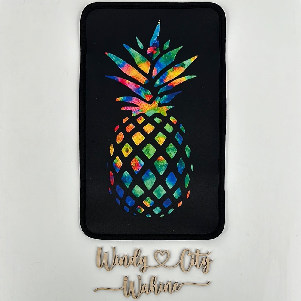 NWT Pineapple Armrest Cover- Black/Multicolor